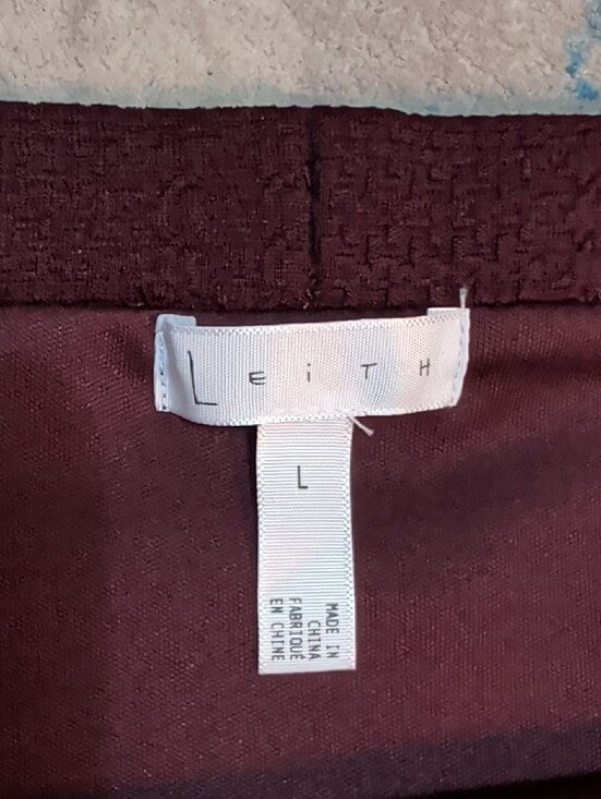 NWT Leith Burgundy Wine Pencil Skirt - Sleek Office Essential - Women's Large