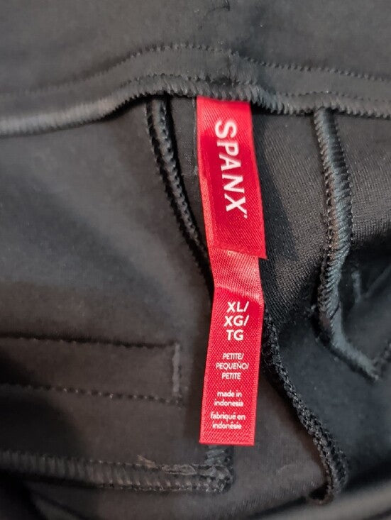 SPANX Women's Workwear Sleek Black Straight-Leg Pull-On Pants Women's XL