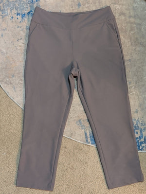 NWT adidas Cropped High-Rise Ankle Pants in Taupe Women's Large