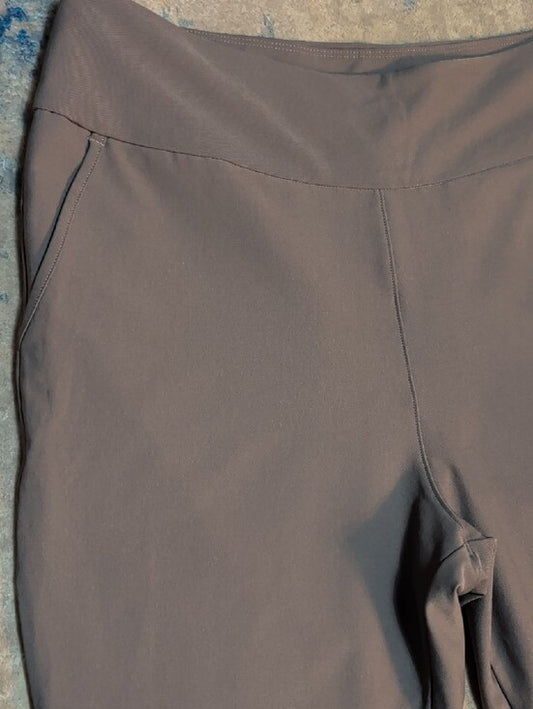 NWT adidas Cropped High-Rise Ankle Pants in Taupe Women's Large