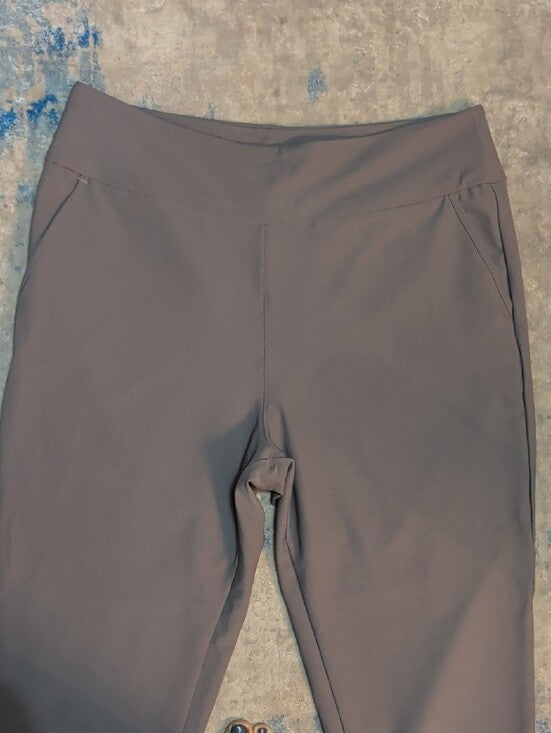 NWT adidas Cropped High-Rise Ankle Pants in Taupe Women's Large