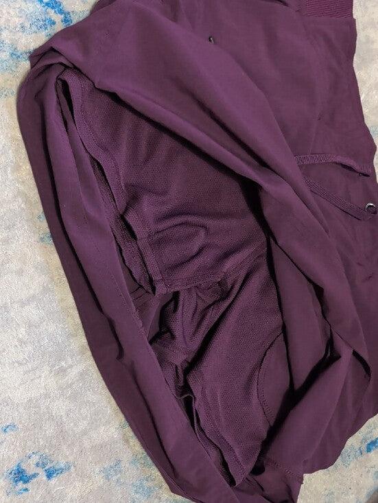 Athleta Plum Drawstring Active Mini Skort Skirt Women's 12 US New