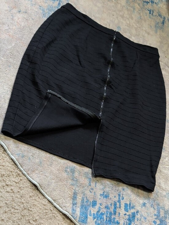Halogen Black Ribbed Pencil Skirt Women's 12P