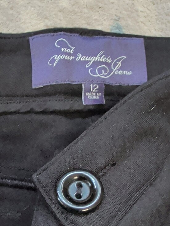 NYDJ Black Slim Fit Chino Pants Women's 12 US