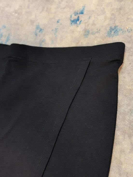 Betabrand Black Pencil Skirt with Subtle Asymmetric Hem Women's XL Petite