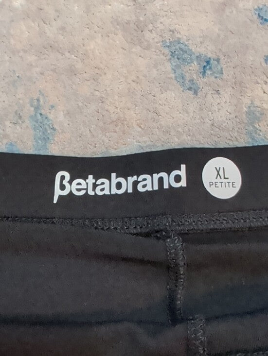 Betabrand Black Pencil Skirt with Subtle Asymmetric Hem Women's XL Petite