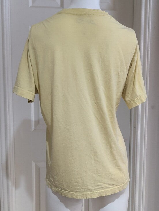 Retro ELVIS Pale Yellow Elvis Concert Graphic Tee Women's Medium