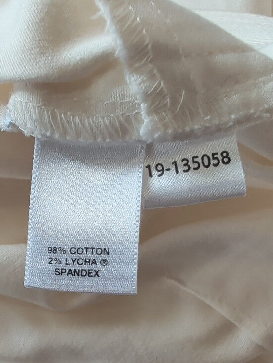 Ann Taylor Ivory Straight-Leg Trousers Women's 4
