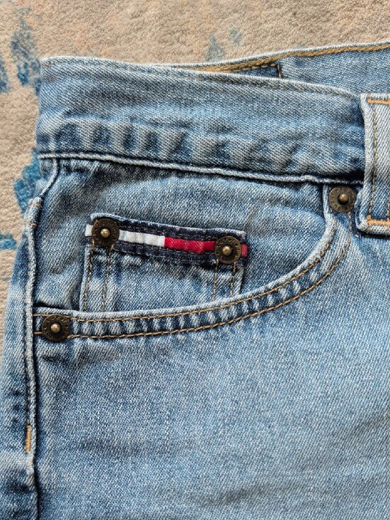VTG Tommy Hilfiger Light Blue Denim Shorts 100% Cotton Women's Size 3