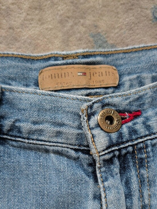VTG Tommy Hilfiger Light Blue Denim Shorts 100% Cotton Women's Size 3