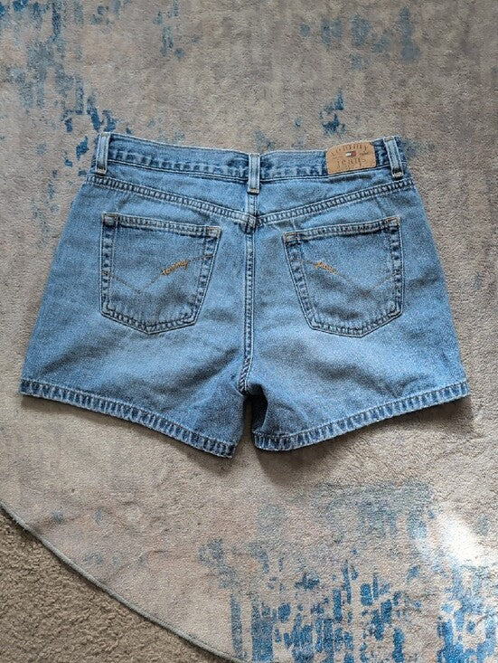 VTG Tommy Hilfiger Light Blue Denim Shorts 100% Cotton Women's Size 3