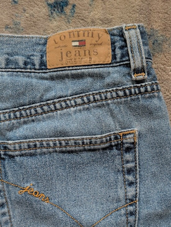 VTG Tommy Hilfiger Light Blue Denim Shorts 100% Cotton Women's Size 3
