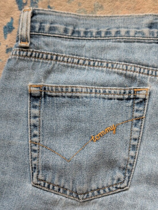 VTG Tommy Hilfiger Light Blue Denim Shorts 100% Cotton Women's Size 3