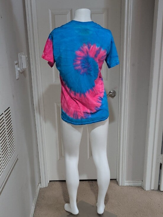 Retro 2019 MTV Pink & Blue Tie-Dye Spring Break 1991 Tee Women's Small