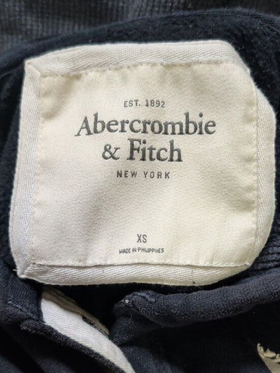 Abercrombie & Fitch Women's Navy Button-Up Hooded Bomber Jacket Women's XS