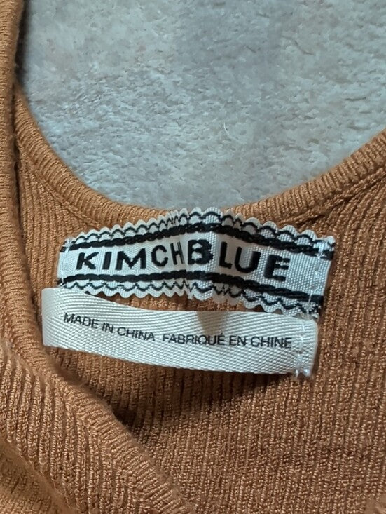 Kimchi Blue Rust Brown Ruffled Knit Tank Women's Medium