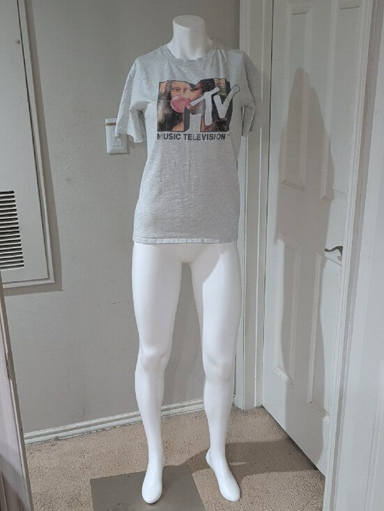 Retro MTV Graphic Tee With Mona Lisa Logo Teens Size 12 / Women's Small