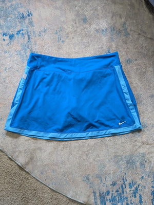 Nike Dri-Fit Women's Bright Blue Athletic Skort with Light Blue Trim Women's M