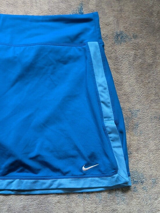 Nike Dri-Fit Women's Bright Blue Athletic Skort with Light Blue Trim Women's M