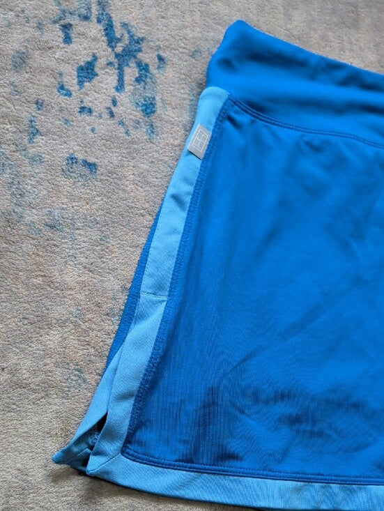 Nike Dri-Fit Women's Bright Blue Athletic Skort with Light Blue Trim Women's M