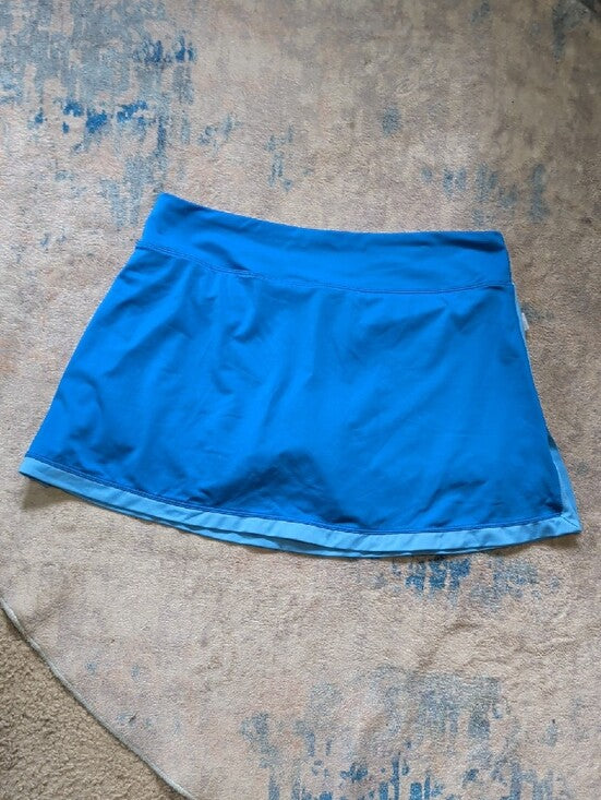 Nike Dri-Fit Women's Bright Blue Athletic Skort with Light Blue Trim Women's M