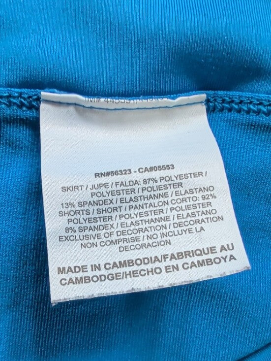 Nike Dri-Fit Women's Bright Blue Athletic Skort with Light Blue Trim Women's M