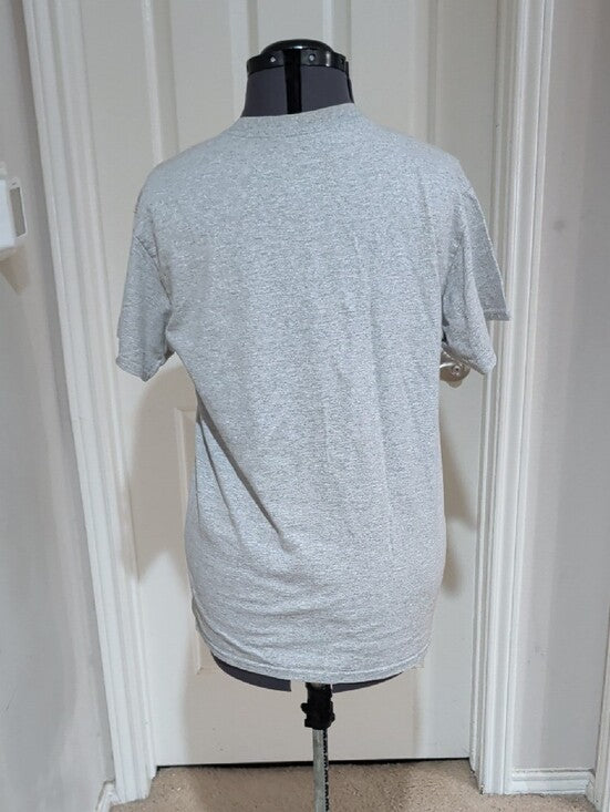 Yosemite National Park Graphic Tee - Gray with Coral & Teal Print Men's Medium