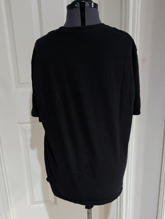 South Pole Black Short Sleeve Tee with Eagle & Skull Graphic Men's XL