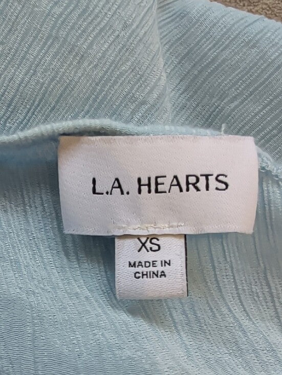 La Hearts Light Blue Ruffle Strap Tie-Front Camisole Women's XS