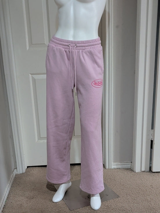 Von Dutch Light Pink Sweat Joggers with Logo Women's Medium