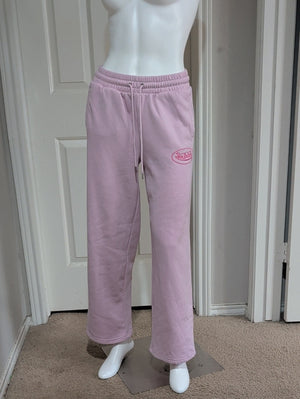Von Dutch Light Pink Sweat Joggers with Logo Women's Medium
