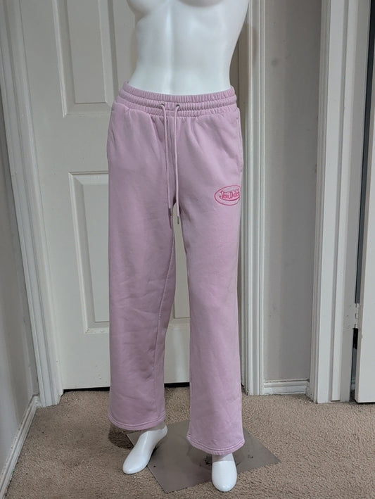 Von Dutch Light Pink Sweat Joggers with Logo Women's Medium