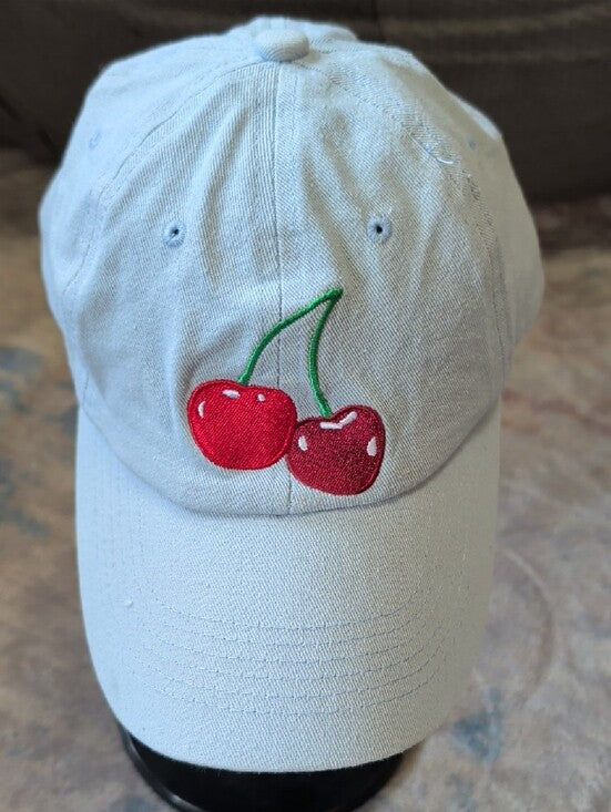 Marcus Adler New York Light Blue Adjustable Cherry Embroidered Baseball Cap