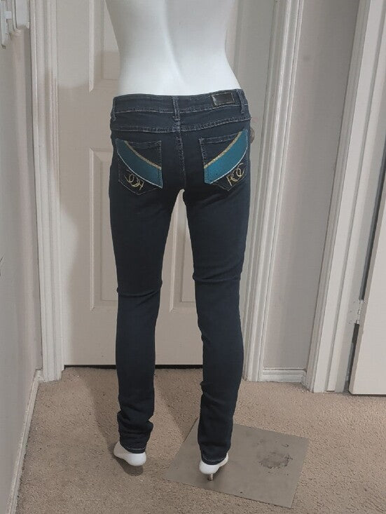 Rocawear Women’s Dark Blue Skinny Jeans Size 5 (Small)