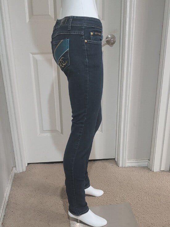 Rocawear Women’s Dark Blue Skinny Jeans Size 5 (Small)