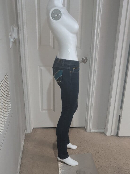 Rocawear Women’s Dark Blue Skinny Jeans Size 5 (Small)