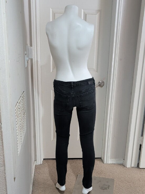 Diesel Skinny Low-Rise Jeans in Washed Black Women's 30 Y2K