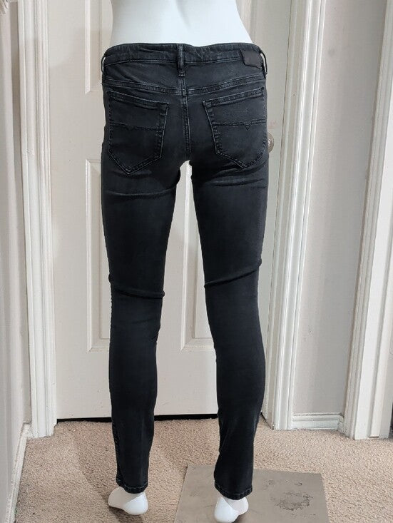 Diesel Skinny Low-Rise Jeans in Washed Black Women's 30 Y2K