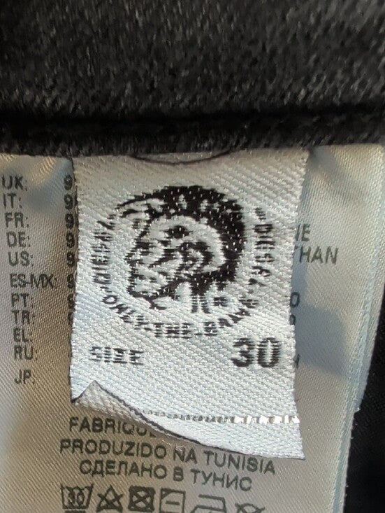 Diesel Skinny Low-Rise Jeans in Washed Black Women's 30 Y2K
