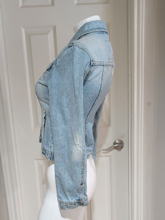 VTG Limited Too Light Blue Denim Jacket - Casual Jean Jacket Retro - Women's Large