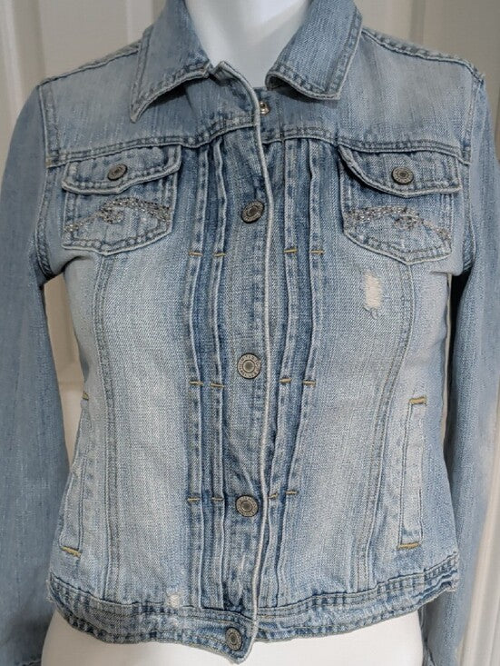 VTG Limited Too Light Blue Denim Jacket - Casual Jean Jacket Retro - Women's Large