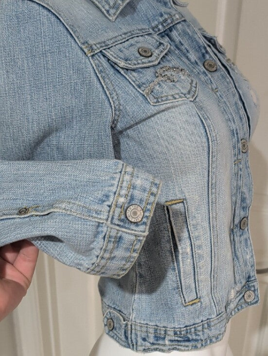 VTG Limited Too Light Blue Denim Jacket - Casual Jean Jacket Retro - Women's Large