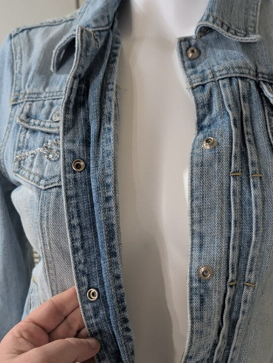 VTG Limited Too Light Blue Denim Jacket - Casual Jean Jacket Retro - Women's Large