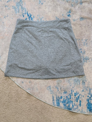 Heather Gray Athletic Mini Skirt Skort with Stretch Waistband Women's M/L