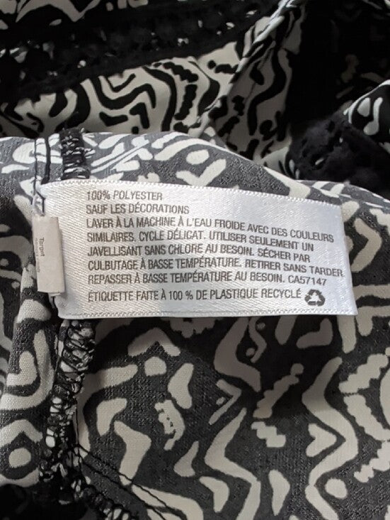 Xhilaration Black & White Printed Elastic Waist Shorties Women's XL