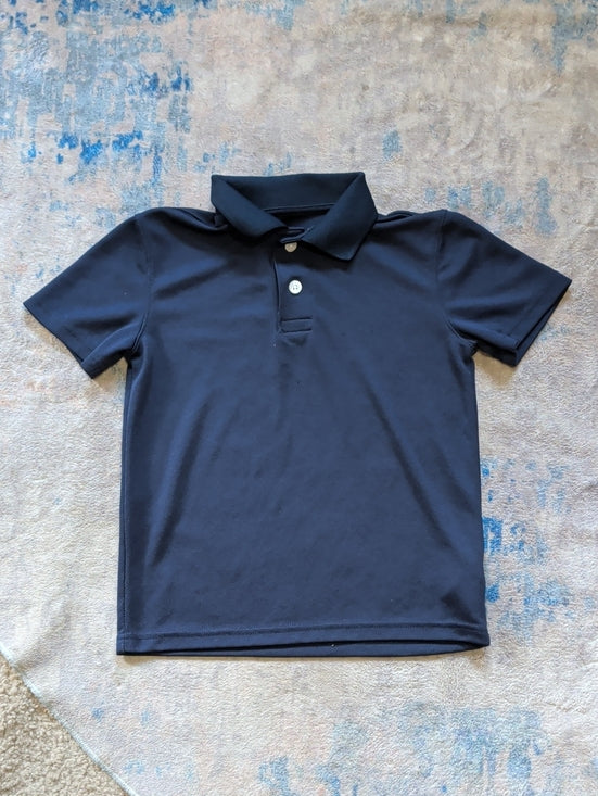 Cat & Jack Kids Navy Short Sleeve Polo Boy's Small (6/7)