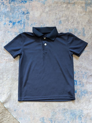 Cat & Jack Kids Navy Short Sleeve Polo Boy's Small (6/7)
