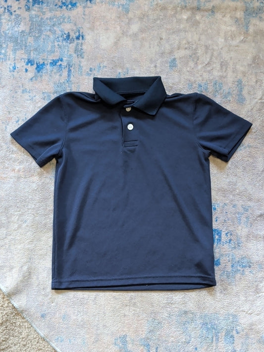 Cat & Jack Kids Navy Short Sleeve Polo Boy's Small (6/7)