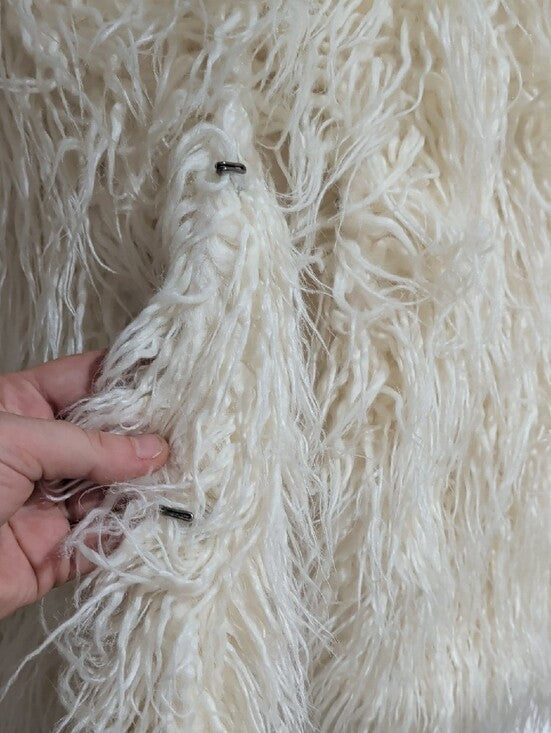 Mossimo Supply Co. Cream Faux Fur Sleeveless Vest Women's XS US