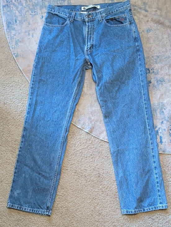 Harley-Davidson Straight-Leg Denim Jeans in Blue Denim Men's 34"x32" 100% Cotton